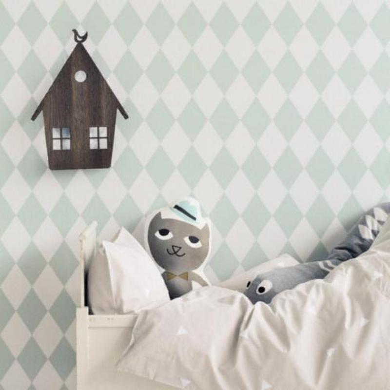 ferm living harlequin wiebertjes behang mint