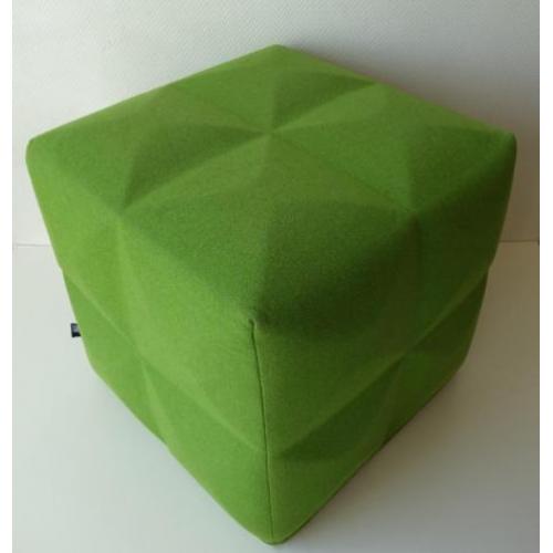 BuzziCube 3D akoestische poef groen wol design