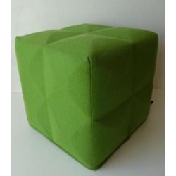 BuzziCube 3D akoestische poef groen wol design