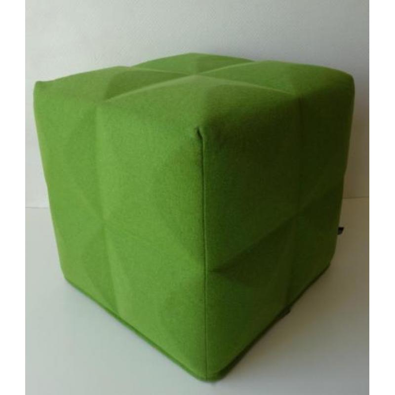 BuzziCube 3D akoestische poef groen wol design