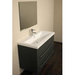 Ruim Badmeubel Badkamermeubel Victory 100 cm Grey Oak