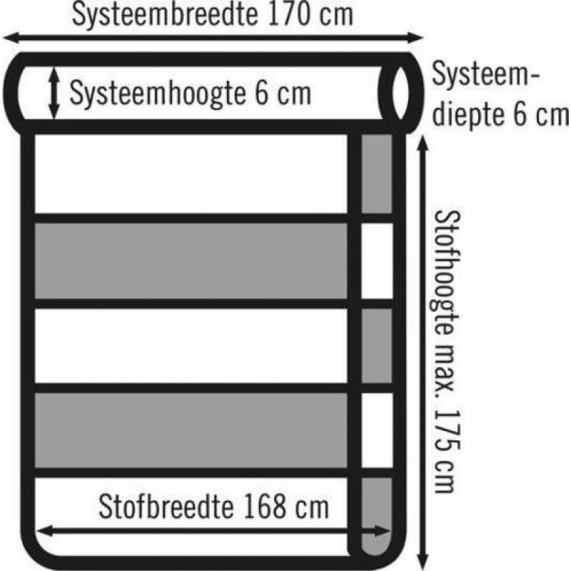 Pure Living - Duo Rolgordijn Lichtdoorlatend - 170x175 cm...