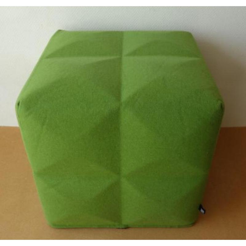 BuzziCube 3D akoestische poef groen wol design