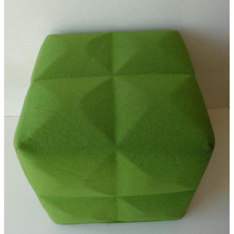 BuzziCube 3D akoestische poef groen wol design