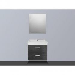 Saniclass Ancona badmeubel met spiegel 58x47cm black diamond