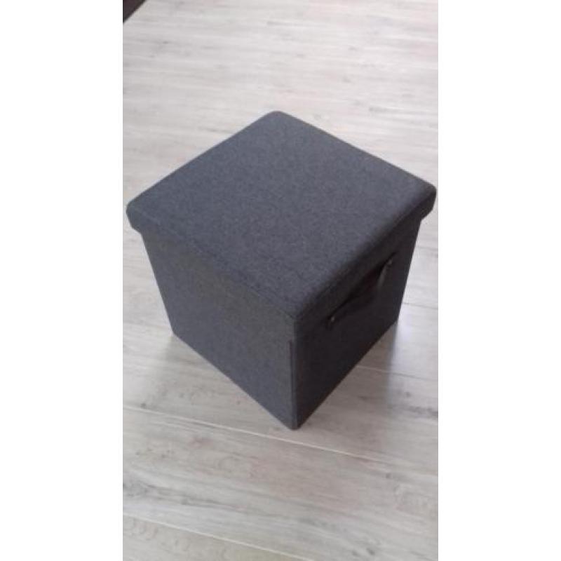 Opvouwbare poef met opbergruimte NIEUW 38x38x38cm