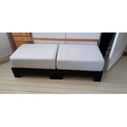 2 poef poefjes daybed
