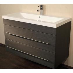 Ruim Badmeubel Badkamermeubel Victory 100 cm Grey Oak