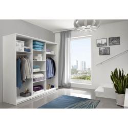 DIRECT LEVERBAAR Kledingkast wit 140 of 204 cm VANAF 269