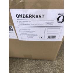 VT wonen badkamermeubel 100cm met 2 kraangaten nieuw