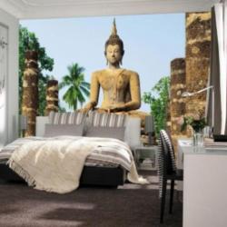 Te koop fotobehang muurvullend, van Boedha, Sukhothai, nieuw
