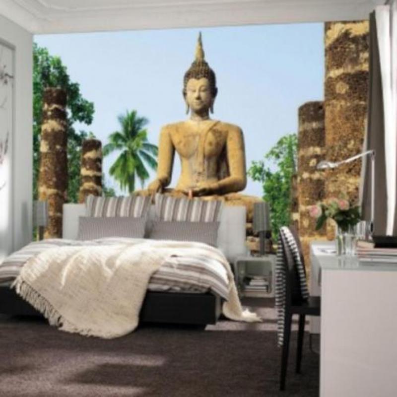 Te koop fotobehang muurvullend, van Boedha, Sukhothai, nieuw