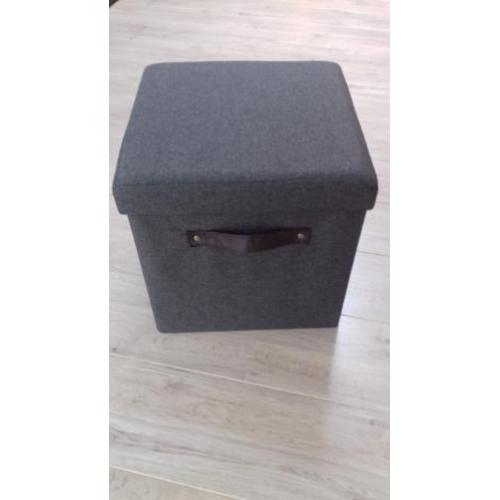 Opvouwbare poef met opbergruimte NIEUW 38x38x38cm