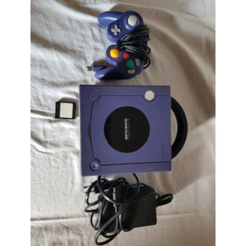 Paarse Nintendo Gamecube Set + originele memory card 251