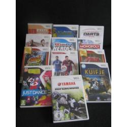 Wii spellen. o.a:Kuifje, Shrek, Just dance, Fifa, Monopoly