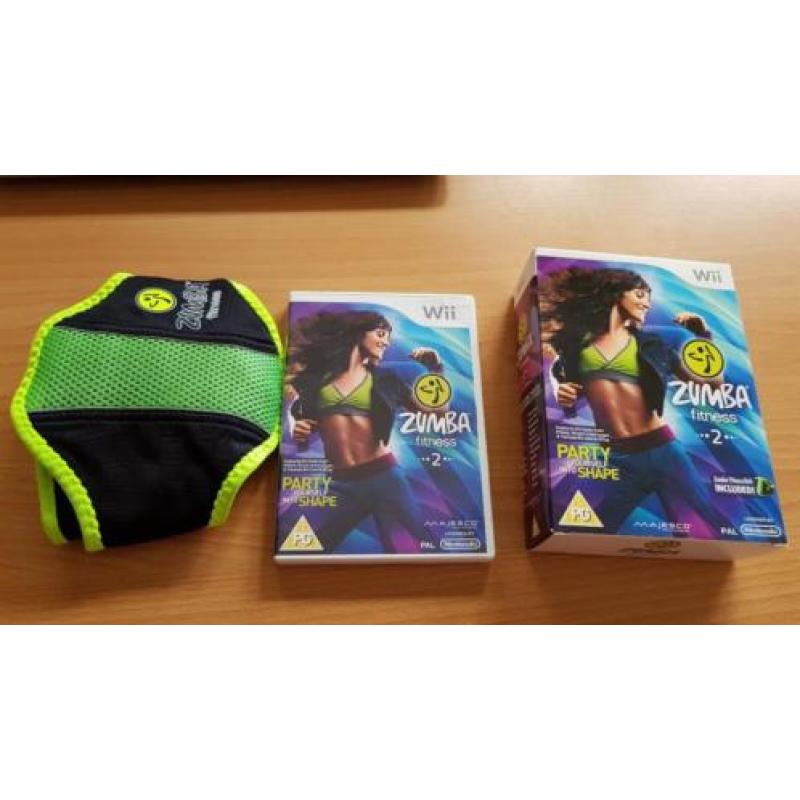 Zumba Fitness 2 + Boekje Band Wii Spel Game FitnessBelt Belt