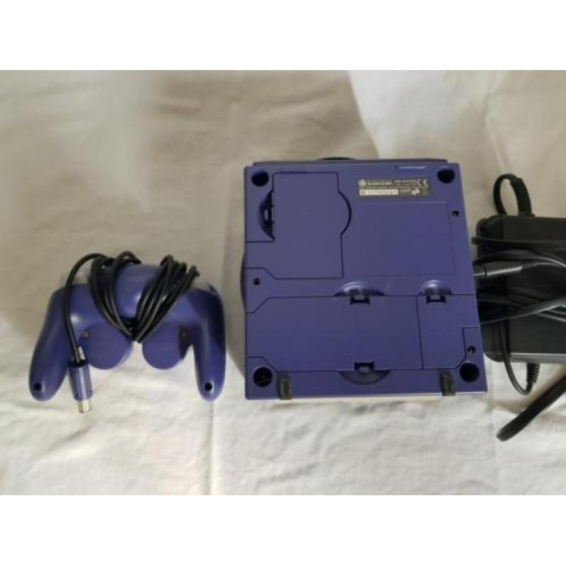 Paarse Nintendo Gamecube Set + originele memory card 251